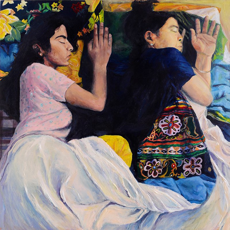 AFHBoston's tweet photo. ⁣
Title: “Ammu are Ahmi”⁣
Teen Artist: Israt Queeshi⁣
Medium: Acrylic on wood⁣
⁣
A portrait of the artist and their mother⁣

#WomensHistory #WomensHistoryMonth #ArtistsForHumanity #AFHBoston #painting #art https://t.co/QjBwGag2Wj