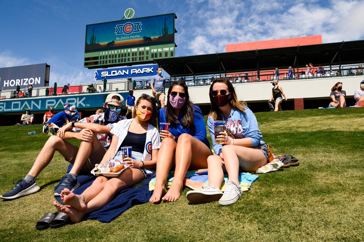 Cubs's tweet photo. Thank you to all the fans and gameday staff who helped make this unique #SpringTraining safe and fun for everyone! #CubTogether https://t.co/wJyKBlT52g