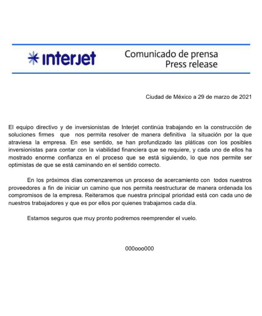 interjetprensa's tweet photo. Interjet trabaja para muy pronto volver a volar https://t.co/tlEN5EHOVx