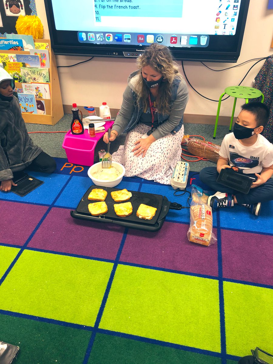 Bernier1stGrade's tweet photo. Today we ended our “How To” writing unit by making French Toast! Thank you Mrs. Dewey for showing us HOW! @Ellwinship https://t.co/j4O28MYd79