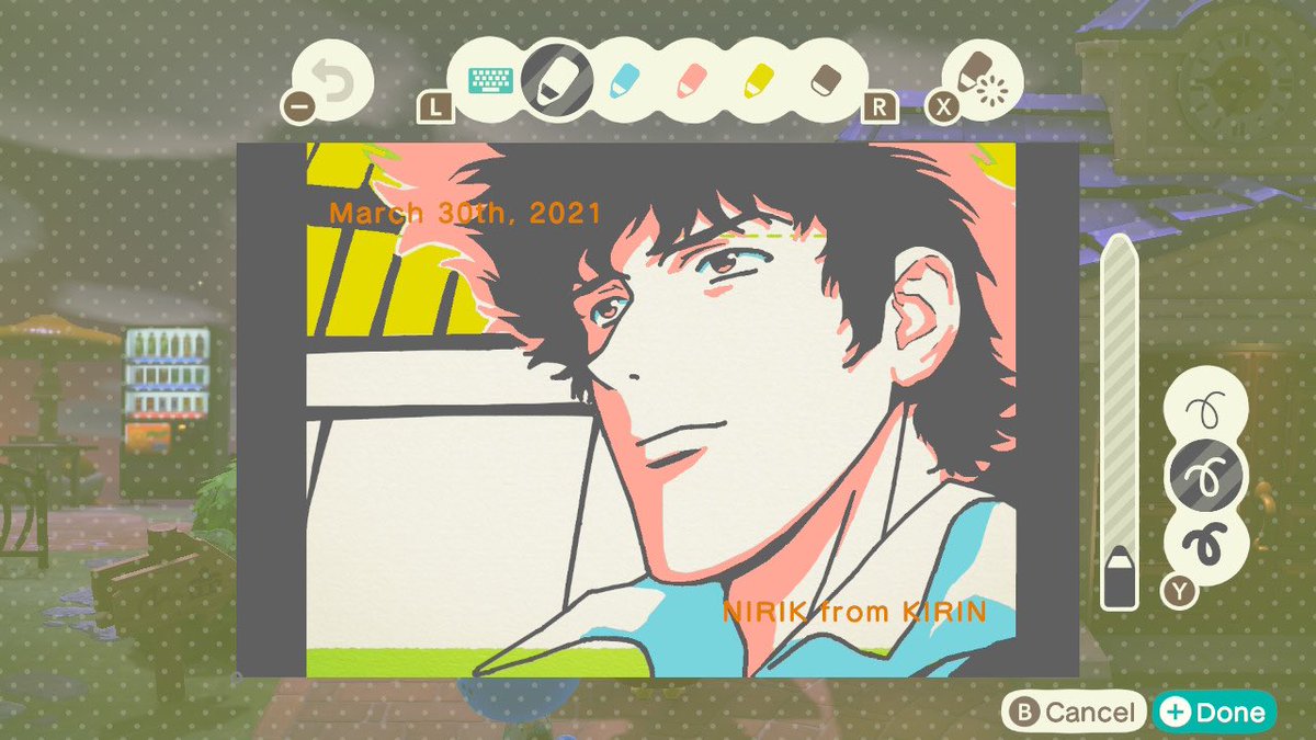 NIRIK_KIRIN's tweet photo. Spike from <Cowboy Bebop> #animalcrossing #acnh #どうぶつの森 #カウボーイビバップ #CowboyBebop https://t.co/qfdxZdwlJK