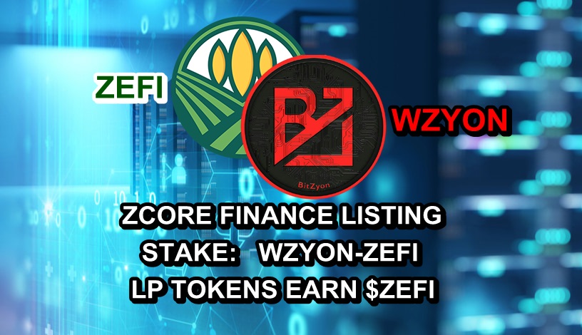 finance.zcore.network/farms 

1️⃣ WZYON-BNB LP earn $ZEFI 
2️⃣ WZYON-ZEFI LP earn $ZEFI

#BitZyon 
#BinanceSmartChain 
@ZCoreCrypto 

t.me/BitZyonPT