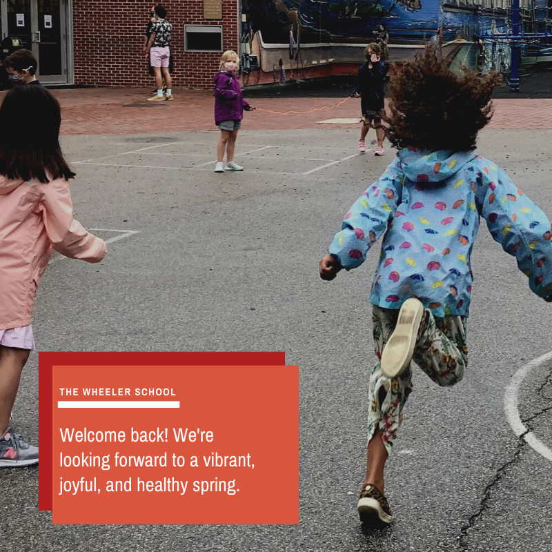 wheelerschool's tweet image. It's a breath of fresh air to welcome so many students back to our campuses today! We hope you enjoyed the break and are just as energized as we are to jump back into learning. #SpiritStrong #Springisintheair #Wheelerschoolri