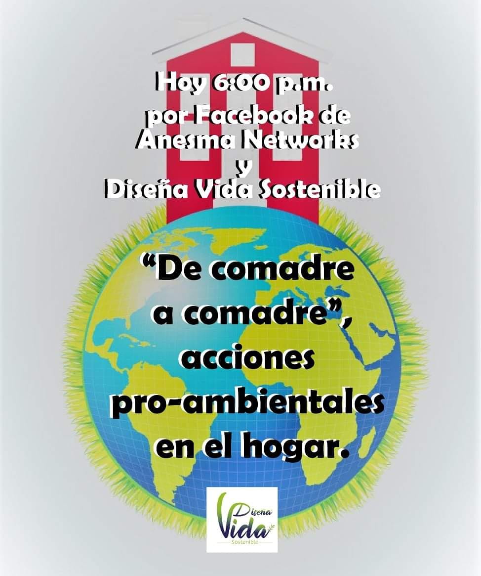 VidaDisena's tweet photo. Hoy estaremos 6:00 p.m. en nuestro programa en vivo en el Facebook de Anesma Networks y Facebook de Diseña Vida Sostenible.
¡No se lo pierdan! 
Acercando la sostenibilidad en un lenguaje universal.
#ParticipaciónCiudadana
#sostenibilidad 
#ODS17 https://t.co/dRuKtZnOz0