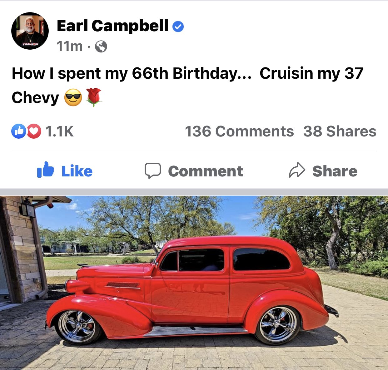 Happy Birthday to the Earl Campbell  