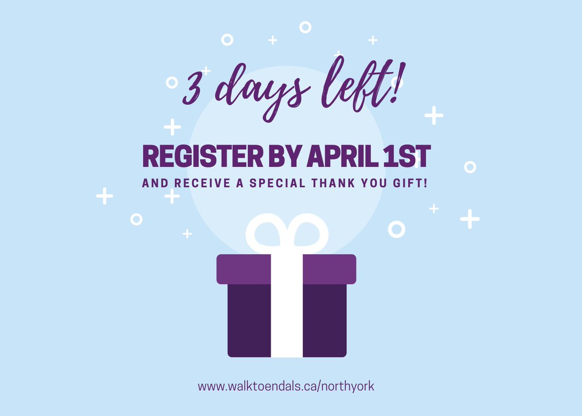 Reminder to register your team or join a team for the #WalktoEndALS by April 1st and receive a special thank you gift from <a href="/ALSCanada/">ALS Canada</a> !