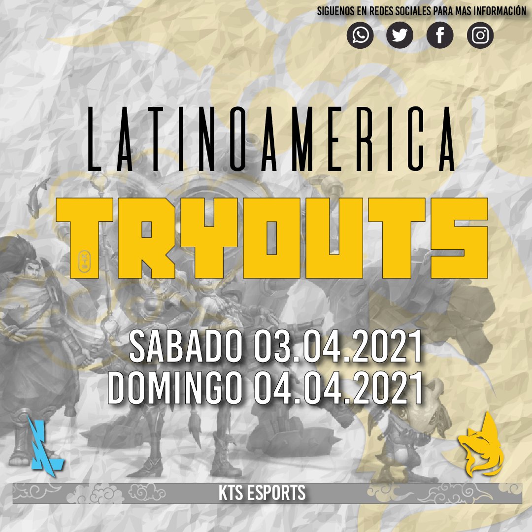 KTSesports's tweet photo. 🦊 Buenos días, tardes y noche a todos! 

Les agradecemos su paciencia por esperar pero ya tenemos fecha para los nuevos tryouts de las escuadras de KTS Wild Rift en Latam! 🌎 https://t.co/Z6v7MobV9o