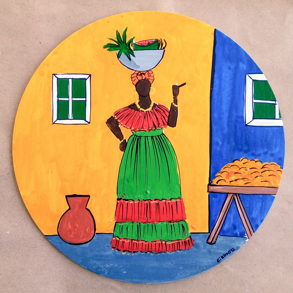 ArteCira's tweet photo. DISPONÍVEL
Placa Decorativa: Cartagenera
Tamanho: 25cm
Valor: 60,00
Material: MDF

#mulhernegra #cartagenera #cartagena #mujernegra #afrolatina #mulhereslatinas #pintura #arte #ciraarte #mulheresnegrasartistas #mdf #colômbia https://t.co/d5AHp2qmI7