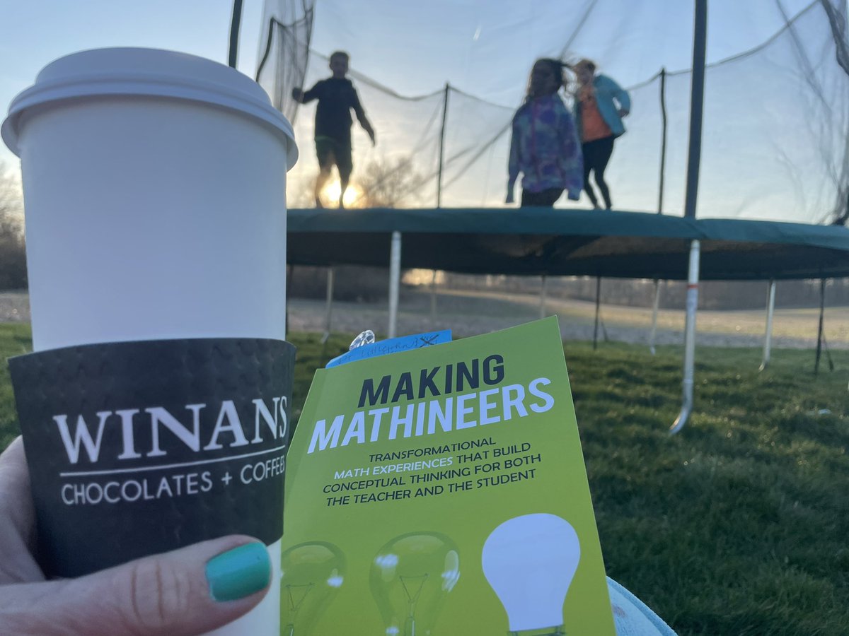 Spring Break 2021 is truly going to be a #mathcation ...spent the day w/ @davisajn1 and @mrsb4321 working thru <a href="/Connect2TLC/">Connect2TLC</a> on-demand videos and ending the day with my kiddos, ☕️ and some reading I’ve been wanting to get to! #makingmathineers <a href="/mindsonmath/">Jonily Zupancic</a>