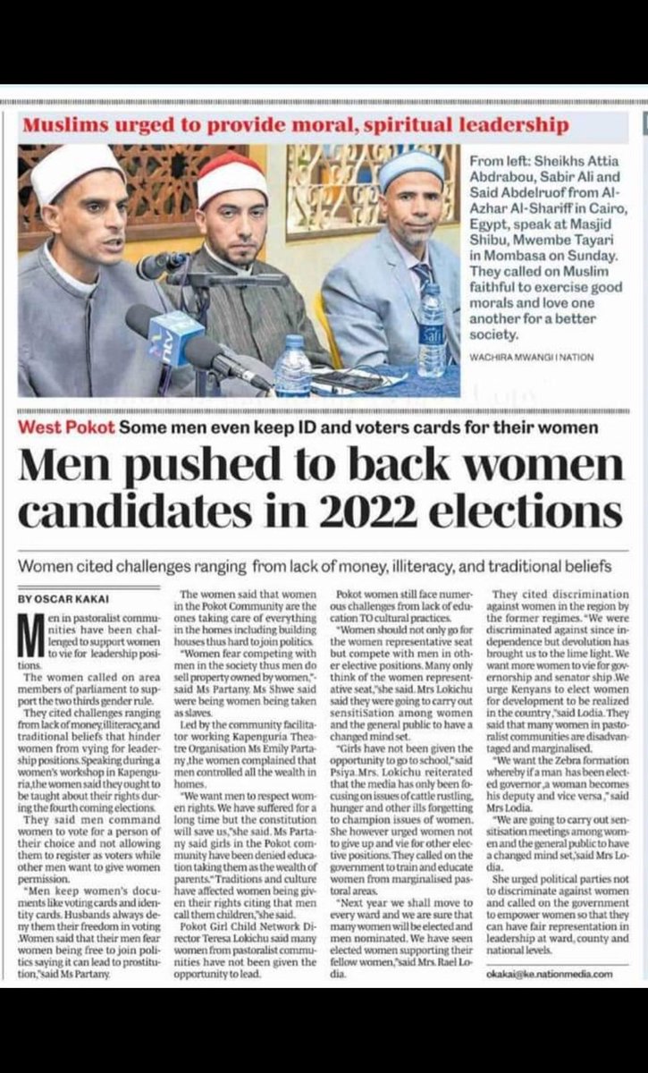 Good morning, good news indeed for women in leadership from the Patrolist communities. Can you SEE us?