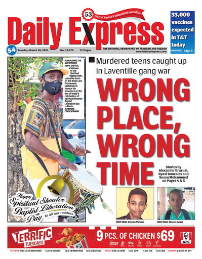GayelleTV's tweet photo. Good morning neighbours, on the front pages today, Tuesday 30th March 2021 in Trinidad and Tobago. #Headlines #TuesdayNews #DailyNews #weekdaynews #TrinidadandTobago https://t.co/FZqcPDkfAi