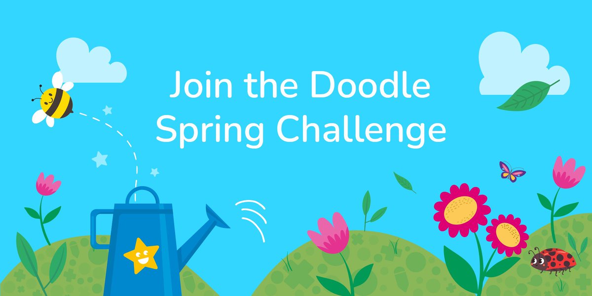 TDJuniorSchool's tweet photo. Get ready to Doodle — from Thursday, join the Doodle Maths Spring Challenge! Doodle little and often and achieve a 7 day streak. @DoodleLearning_  #littleandoften #recoverandrebuild #doodlespringchallenge https://t.co/x5tfqepMLB