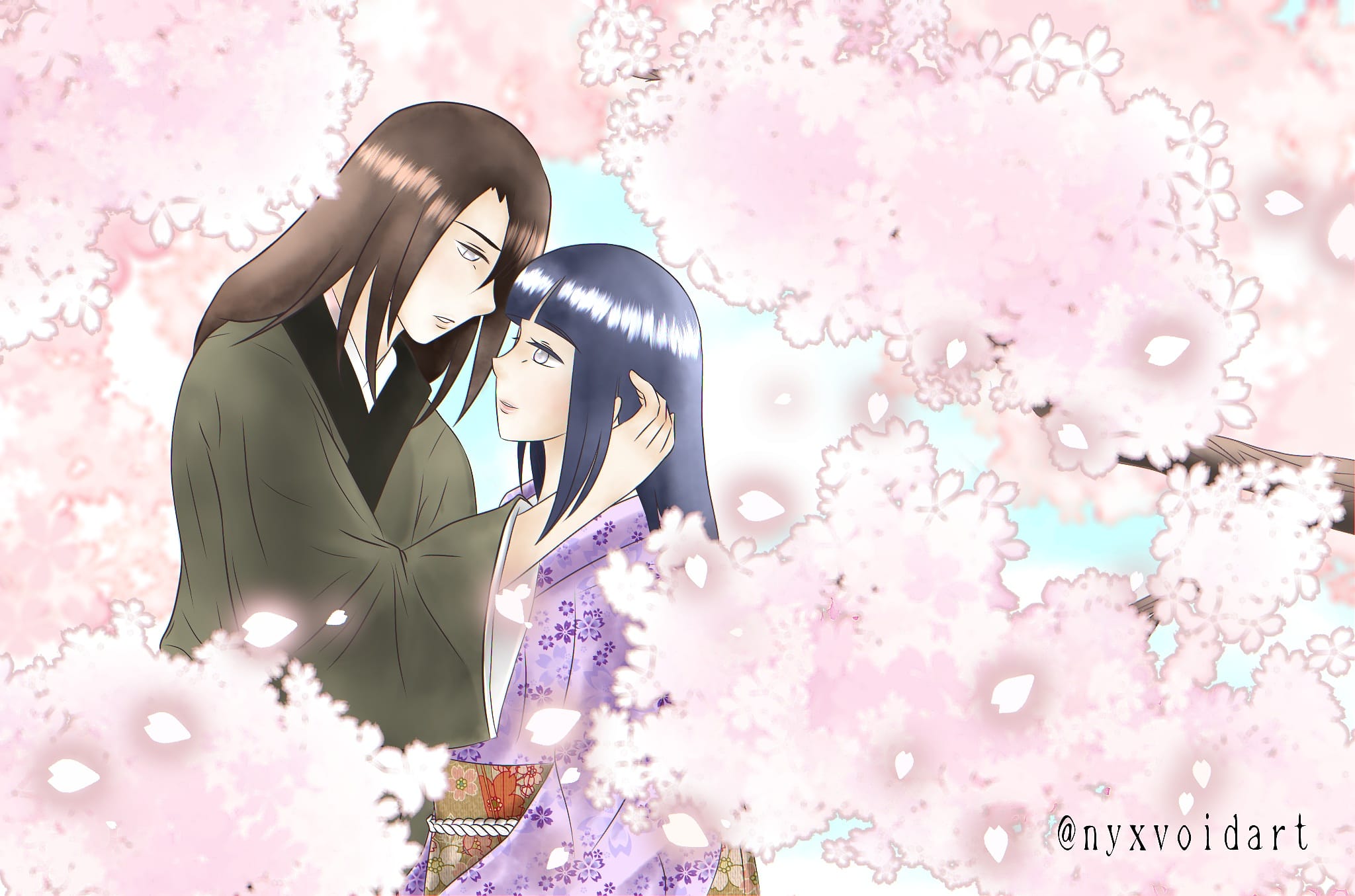 Nyxvoid Commission Open ネジヒナ 日向ネジ 日向ヒナタ ナルト イラスト リクエスト募集中 Naruto Fanart Nejihina お花見 さくら アニメ 漫画 まんが Ibispaintx T Co Wbpqip9mks Twitter