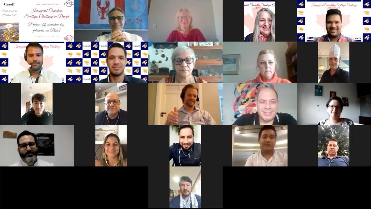 BergerBonny's tweet photo. Des chefs renommés d’à travers le 🇧🇷 ont participé au #defichefsPetoncles inaugural organisé par l’équipe commerciale de l’ambassade du 🇨🇦 au 🇧🇷 en collaboration avec @Chefzap et @Clearwatersea, mettant en vedette les #petonclescanadiens. Félicitations! https://t.co/YobPiBGjIS