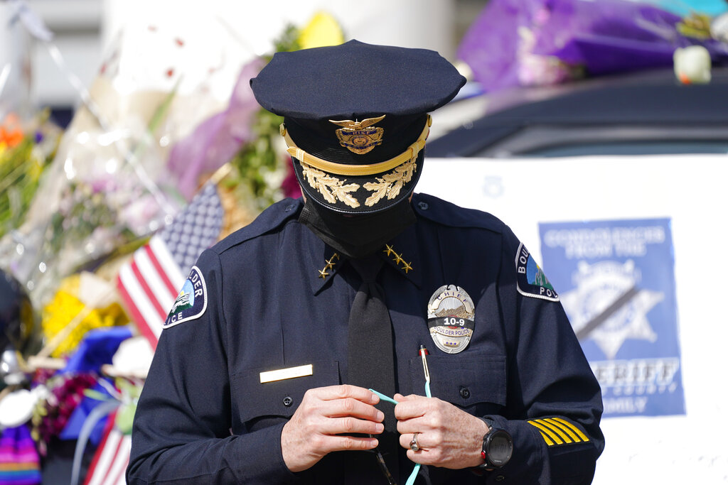SentinelColo's tweet photo. Archbishop: Slain Boulder officer gave life, showed best of police https://t.co/lC7hvNvxEO #BoulderStrong #BoulderMassacre #GunViolence #EricTalley https://t.co/CwbugX9XiB