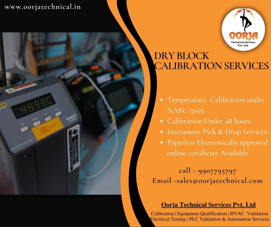 Oorjatechnical's tweet image. Dry Block Calibration Services
Temperature Calibration under NABL 17025.
Calibration Under 48 Hours.
Instrument Pick &amp;amp; Drop Service.
#CalibrationServices
#dryblockcalibrator
#temperaturecalibration
