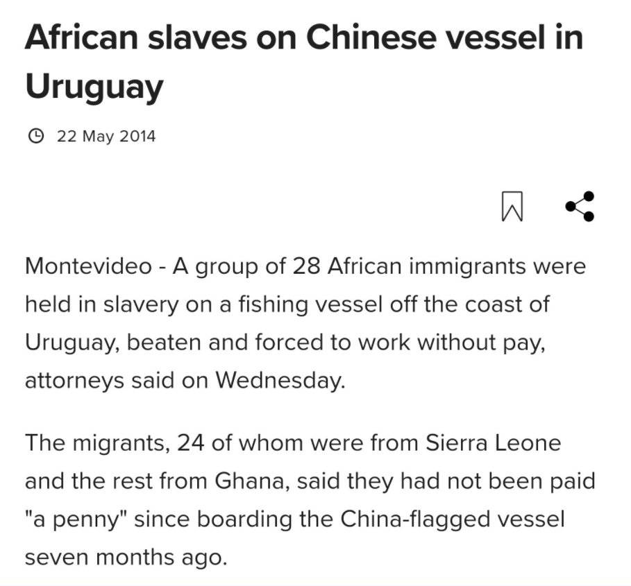 1. Y'all wanna talk about actual racism? Remember when they caught a Chinese ship that had African men they enslaved for 7 months, barely feeding them,regularly beating them and had them on forced labour. 7 month without a pennyLet's talk about their fucked up anti-blackness: