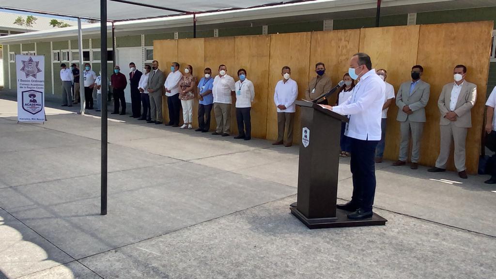 SSC_TLX's tweet photo. El #IFCSP de la #SSCTLX participa en la primera sesión ordinaria del Consejo Académico Región Centro, llevado a cabo en la Academia Estatal de Estudios Superiores en Seguridad (AEESS) del Estado de Morelos. https://t.co/FSQf14zu8G