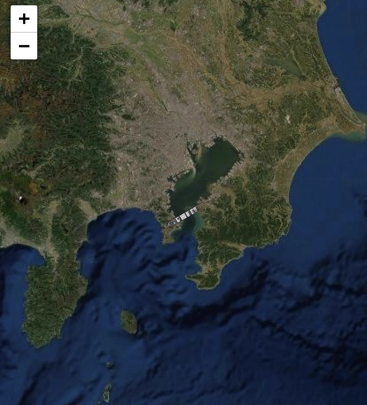 @goando @tumutin チーバくんの股間から三浦半島を繋げてみた! 