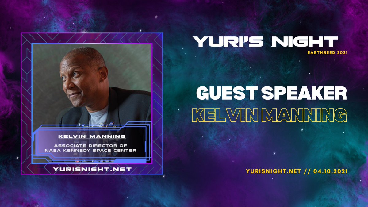YurisNight's tweet photo. CONFIRMED: Kelvin Manning
Associate Director of NASA Kennedy Space Center (@NASAKennedy), Kelvin Manning, will be joining us for the 20th Anniversary of Yuri's Night on April 10th, 2020. #YN20 https://t.co/8wC7OaQakl