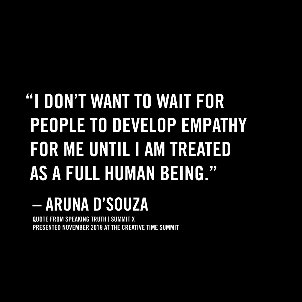 creativetime's tweet photo. As the trial for justice began surrounding the murder of George Floyd, we demand accountability, while standing for the structural reform of our legal system. Listen to Aruna D’Souza’s  #CTSummit presentation on transforming empathy into action https://t.co/ArswjYWJKz https://t.co/0bwHzAOwL4