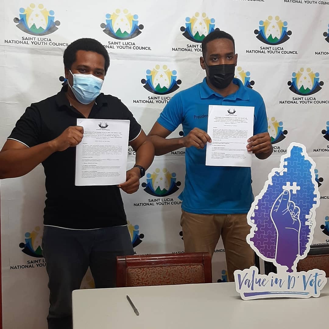 nycsaintlucia's tweet photo. BLAZIN 99.3 🔥 is the Official Broadcast Partner for the Value In D' Vote Campaign!🙌🏾🗳💥 A Memorandum of Understanding between the two organisations was signed today.
#VoterEducation #ValueDvote #YourVoteMatters https://t.co/kA4YKcNW50