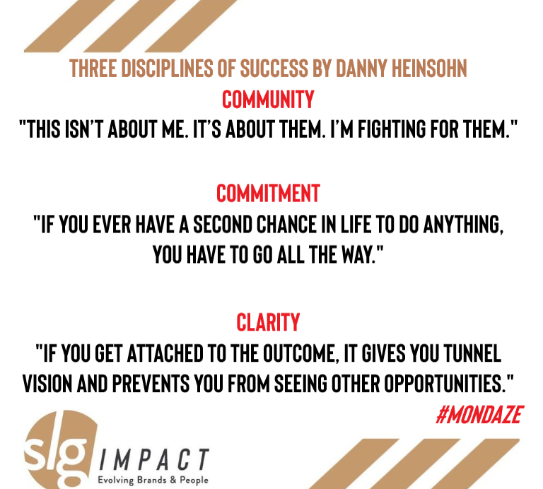 SLG_Impact's tweet photo. As promised ... The complete set of Three Disciplines of Success by Danny Heinsohn ... #notetoself
1. COMMUNITY
2. COMMITMENT
3. CLARITY 

Make sure to check out his full REAL TALK 2.0 episode 20 with @22shooo: https://t.co/dlXnm9YcZq 

#impact #slgimpact https://t.co/UmVkej8s9m