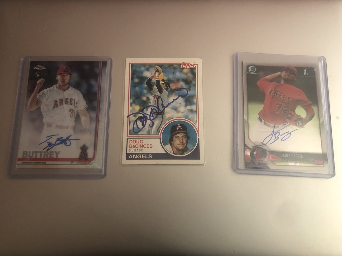 Jared_Tims's tweet photo. 🚨🚨🚨GIVEAWAY🚨🚨🚨
RT for a chance to win these Ty Buttery, Doug DeCinces, and Jaime Barria autograph cards!

Winner will be announced during the #Angels games on Opening Day! https://t.co/Esn4hP06hA