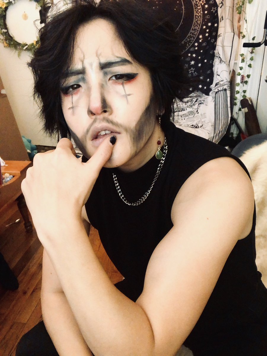 hereismysecretx's tweet photo. My two nonbinary Hellsonas for when I go to @LilNasX’s beautiful gay hell.
Thank you for inspiring me to finally start performing drag! 🖤
#CallMeByYourName #MONTERO #nonbinarydrag https://t.co/CW36qL6xb4