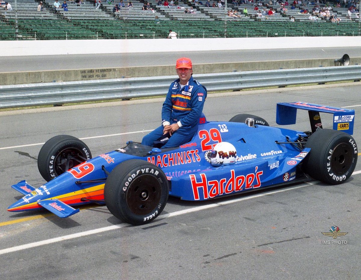 1990 food fight! @ArieLuyendyk in his Indy 500 winning @dominos