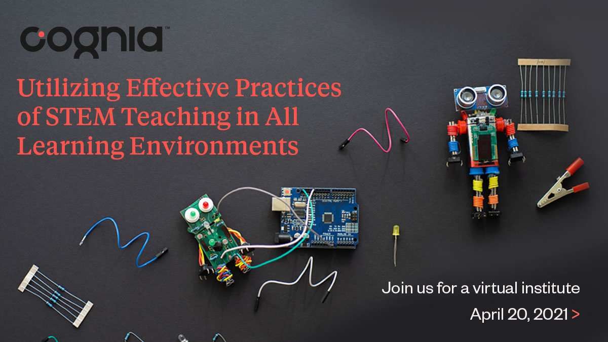 Check out this amazing 1-day virtual <a href="/CogniaOrg/">Cognia</a>   #STEM Institute and enjoy access to all sessions for 30 days. We are honored to have <a href="/DrReaganFlowers/">DrReaganFlowers</a> keynote this exciting event. Hold April 20th and register now bit.ly/31ye4qC