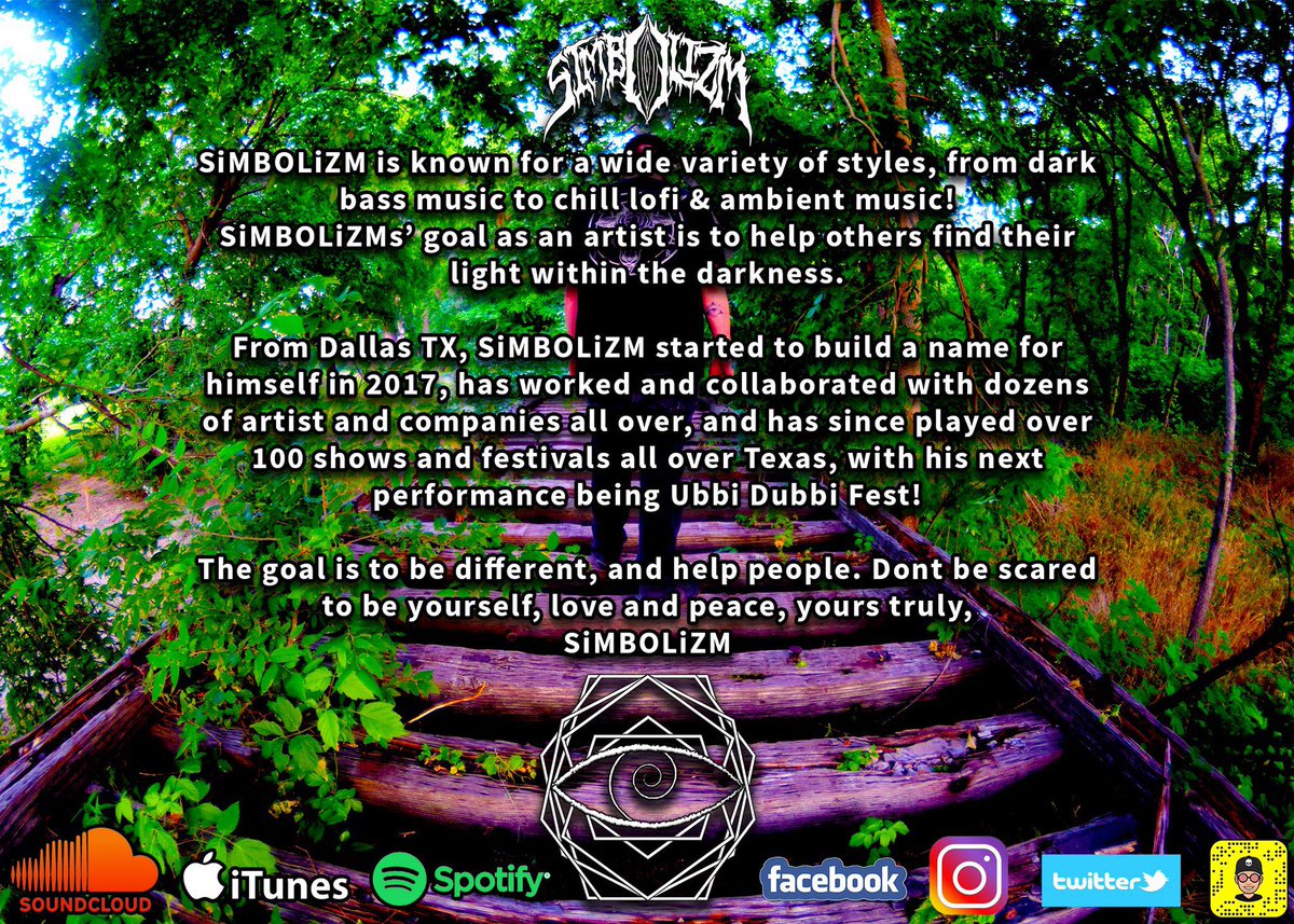 SiMBOLiZM's tweet photo. Hey 👁 I’m giving away a FREE ticket &amp; car camping wristband to @UbbidubbiFest!

Winner announced 4/17

Steps to enter⬇️
1 - Follow @SiMBOLiZM
2 - Like &amp; RT this post 
3 - (optional) tag 3 friends for an extra entry!

Ticket link ⬇️
https://t.co/O50ZCwY00X

Promo code - SIMBOLIZM https://t.co/AIgAj7f4Qw