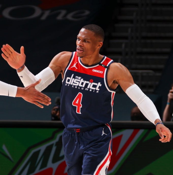 TheDunkCentral's tweet photo. Russell Westbrook tonight: 

35 points 
21 assists 
14 rebounds 
14/26 FG
4/6 3PT

They tried to say he was done 🔥🔥🔥 https://t.co/5tJsWdPNGS