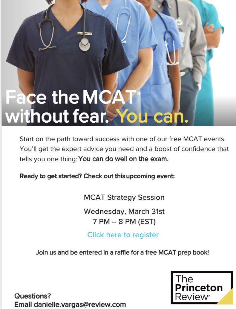 ECBioClub's tweet photo. Join us this Wednesday March 31st from 7:00-8:00 PM for our MCAT strategy session with the Princeton Review! Hope to see you there 🩺 https://t.co/ebRILvEWBO