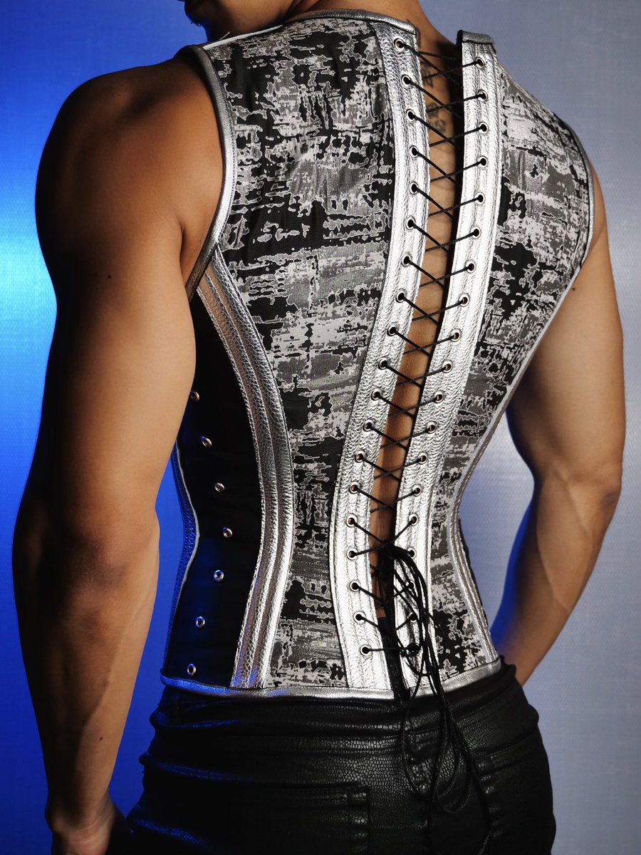 fabric and style.#innovacorsetry #corsetvest #vest #corset #corsetry #menin...