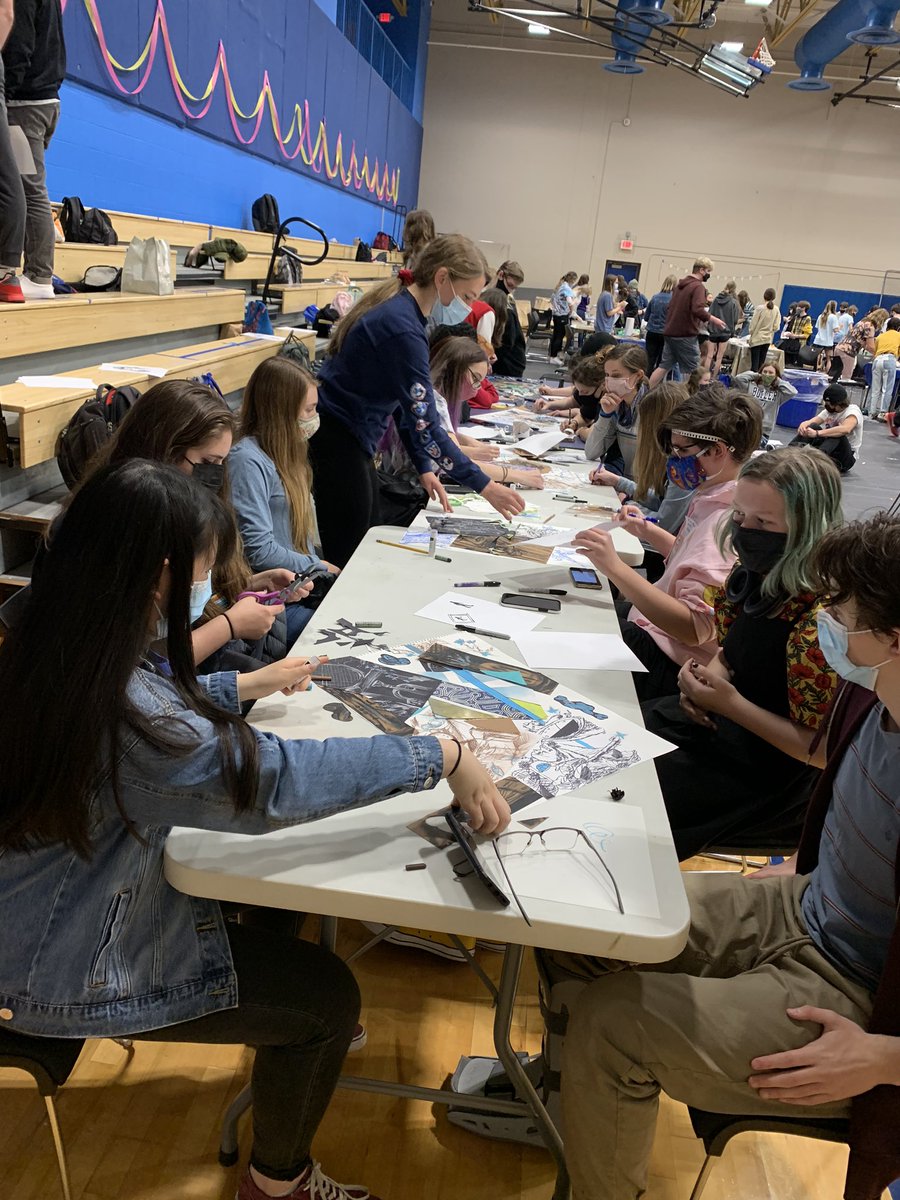 wcsBHShm's tweet photo. County wide Art Throwdown- 14 schools sent artist teams to compete in drawing- painting- and sculpture on the fly! The olympics of art &amp; BHS artists took an overall 2nd place in their first year competing!!! Congratulations Bruins! Your integrity &amp; teamwork inspire! @wcsBHS ❤️ https://t.co/ZbHIk7yQyb