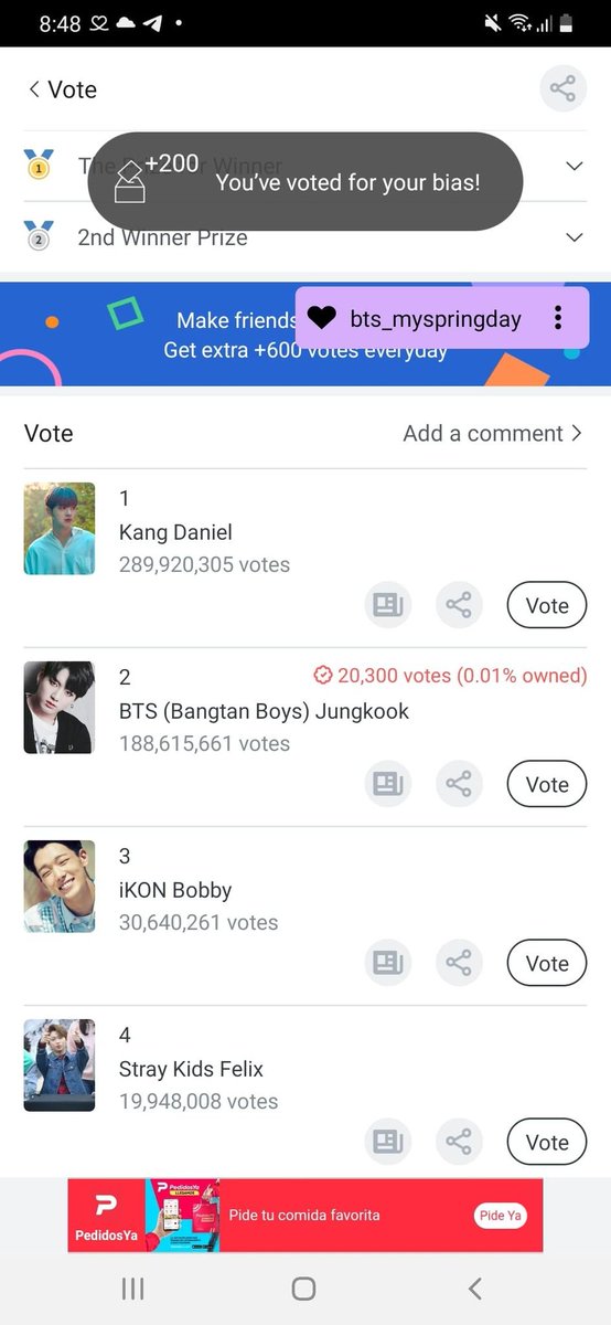 bts_myspringday's tweet photo. Vamos ARMY sigamos con el stream
Life Goes On 🥺🎶🎶 No olviden hacer Shazam
Tambien recuerden que tenemos votaciones por JK en FanPlus 😉💜
#BTSNightPartyEC
@BTS_twt https://t.co/bRDVOpPrSA