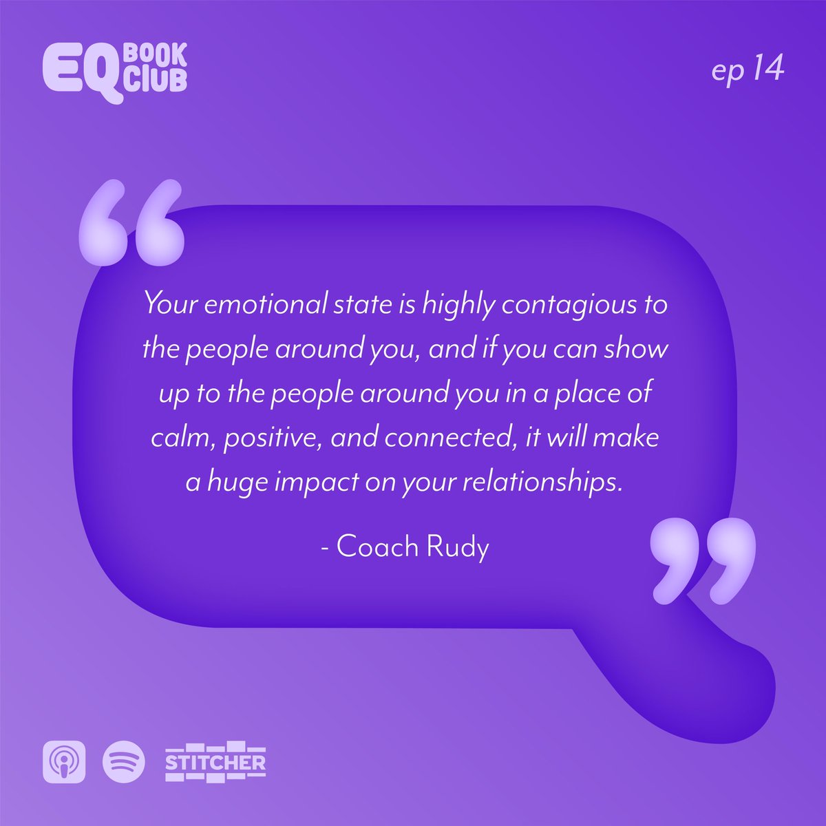 Coach_Rudy's tweet photo. I have known Ryan for years and it was fun to join his EQ Book Club podcast. The episode releases tomorrow and. You can listen on Spotify, Apple Podcast, or Stitcher.
Great for a drive in to work, we had a good time recording it.
#SEL https://t.co/tC94mgsRqD