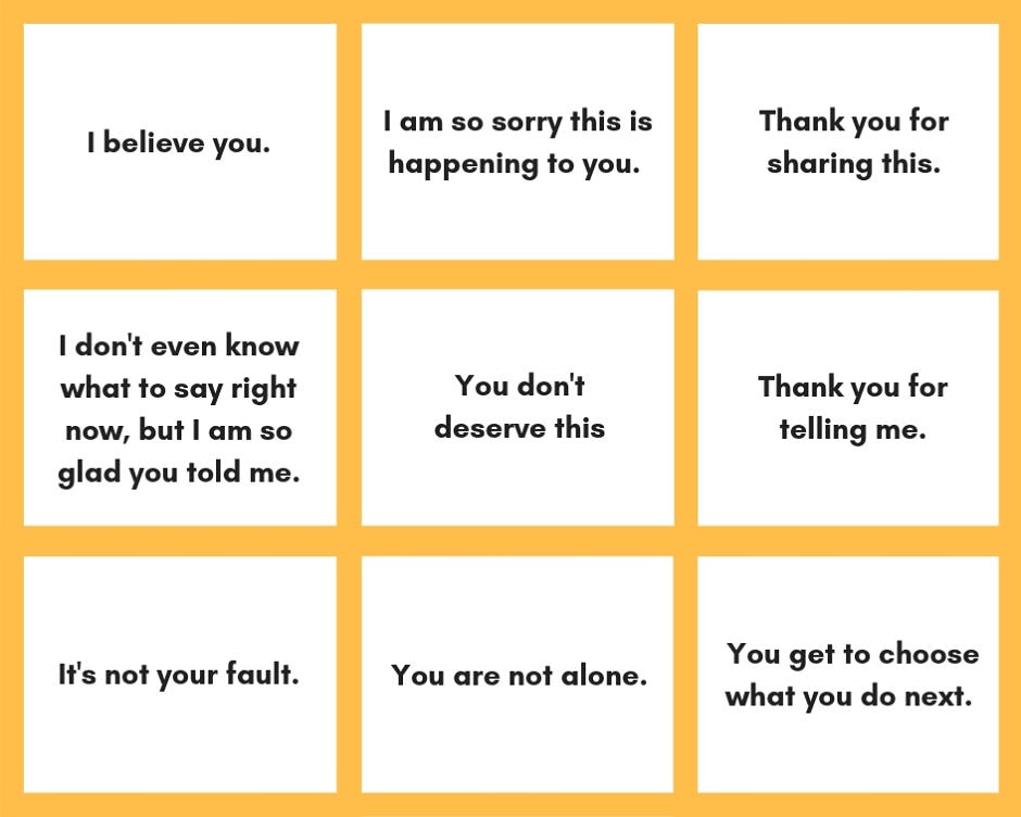 CARA_609's tweet photo. Not sure what to say when a loved one discloses they are in an abusive relationship? Let them know you hear them, they are not alone, and CARA is here to help.
#cara #capemaycounty #domesticviolence #sexualassault #support #freeservices #beasupport #6095228689 #18772942272 https://t.co/fkj8uS1K3z