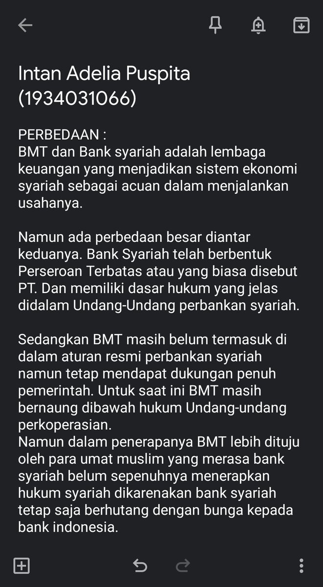 scndesxtic's tweet photo. @AbdullahFatho11 Nama : Intan Adelia Puspita
Nim : 1934031066
Accounting 2019 https://t.co/Csa71W52ZG