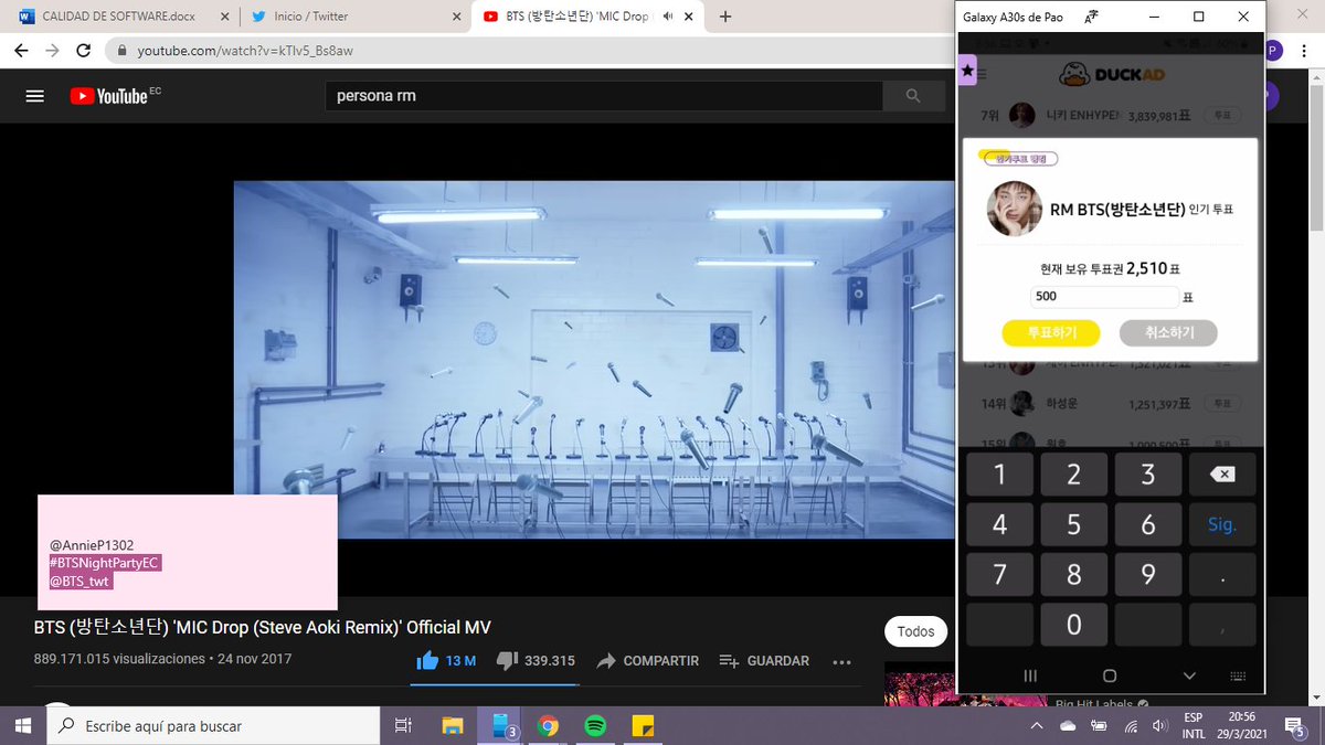 AnnieP1302's tweet photo. Ahora dejando votos en Duck Ad
Pd: Dejo mas votos para Jin porque esta mucho mas atrás :(
#BTSNightPartyEC
@BTS_twt https://t.co/vWHMCKdjFf