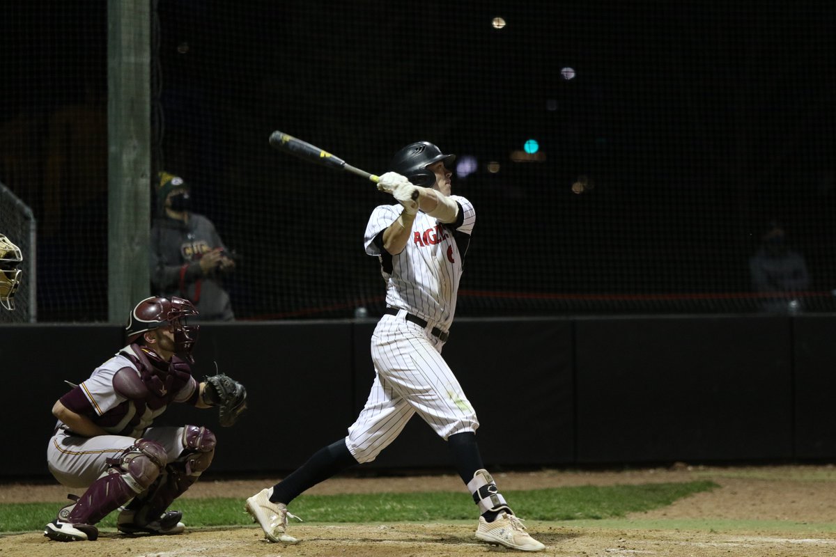 The Swing and the Celebration! 

@ecEagleBaseball defeats Concordia Chicago 13-12 with a walk-off home run from <a href="/JosephKalafut/">Joseph Kalafut</a> 

🦅 <a href="/jacob_slonim/">Jacob</a> hits two home runs in the nightcap

EC now 4-9
