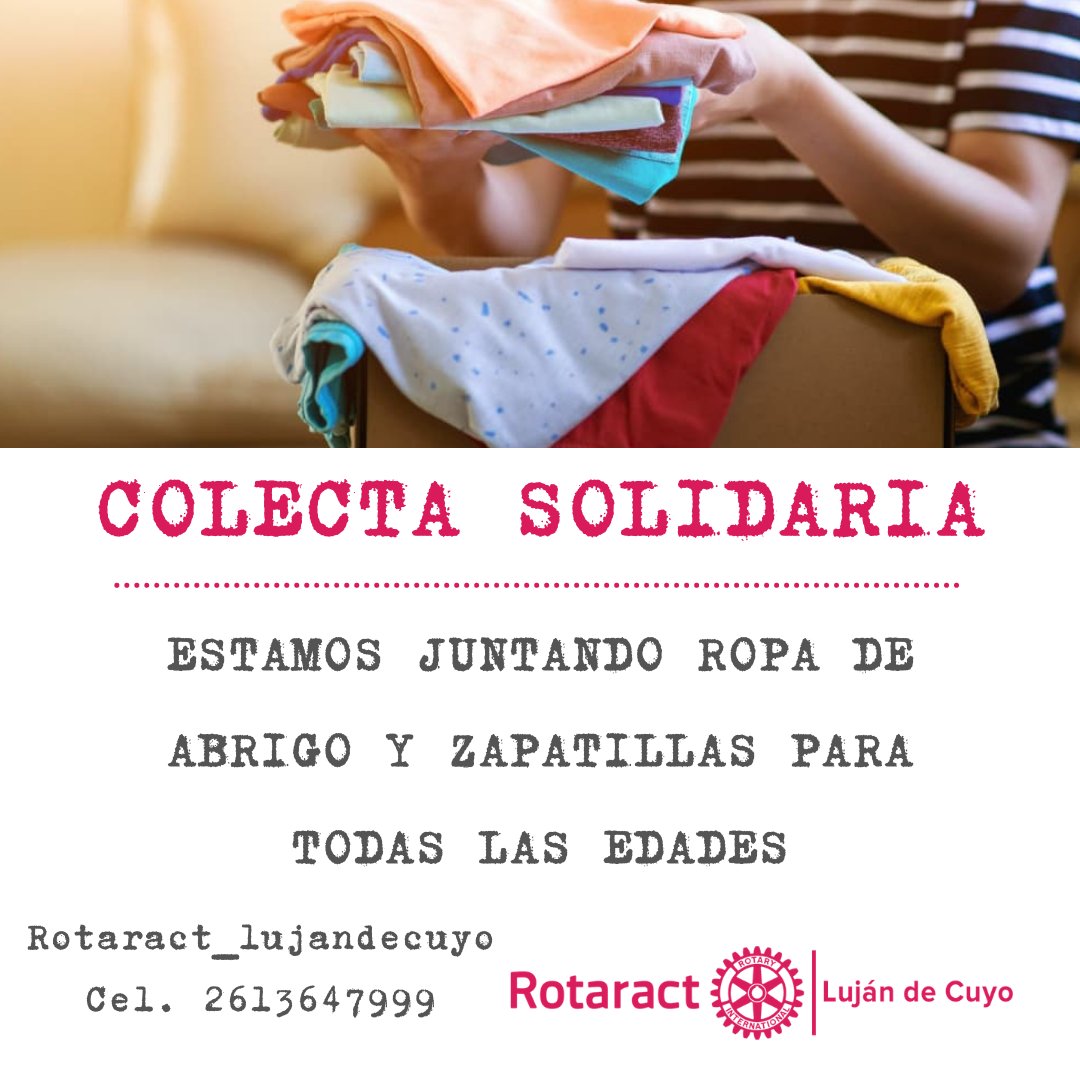 rotarct_lujanc's tweet photo. Hola, estamos haciendo una colecta solidaria, para ayudar a diferentes familias, se acerca el invierno y hay gente que nos necesita, si tenes abrigo y zapatillas, son bienvenidos. 

Para poder ayudar nos podes contactar por nuestras redes o al número en la imágen.

#Ayudemos https://t.co/6cL55DY0Uo