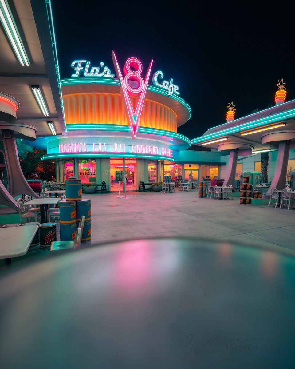 disneywjoseph's tweet photo. cars land @ night is such a vibe https://t.co/8wFalmkjEb