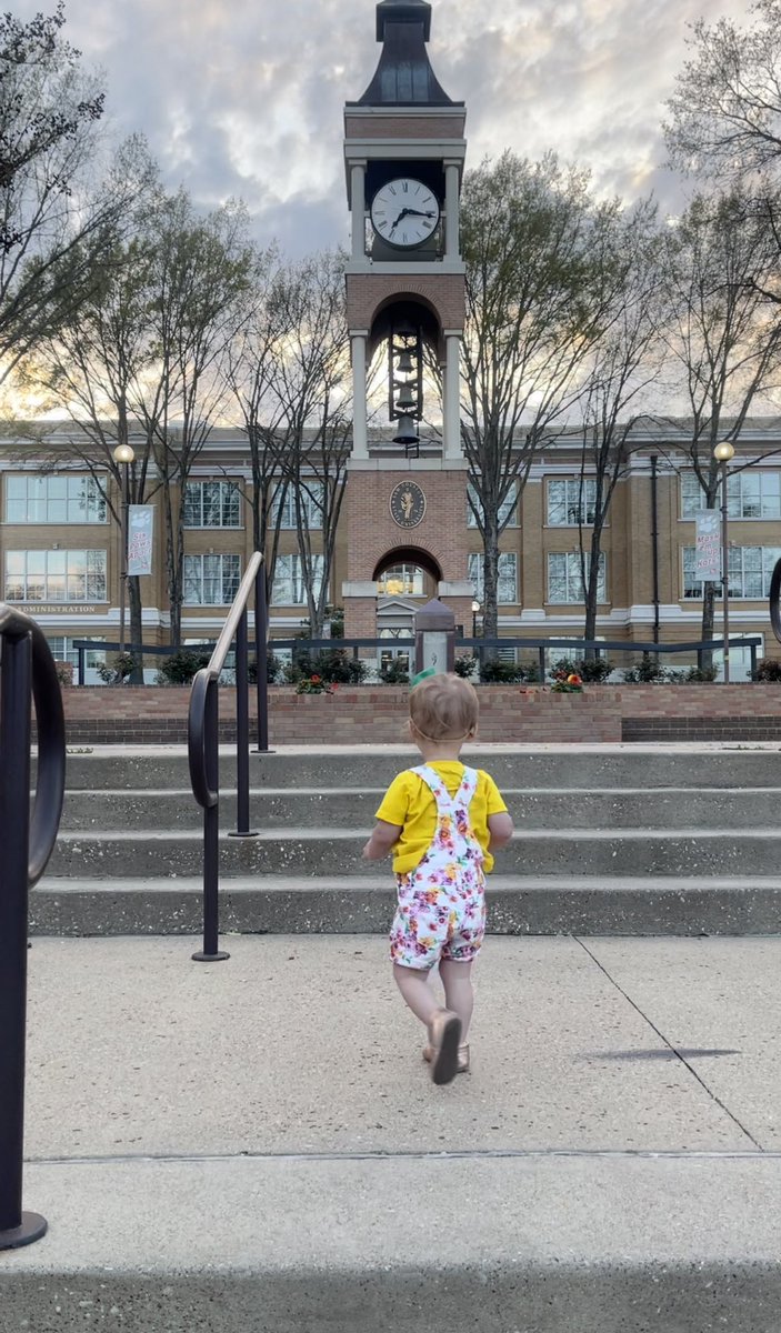 JessicaBegnaud's tweet photo. The littlest and cutest #Bearkat on @SamHoustonState campus! I love getting to bring Lillian to where I work and graduated from. I hope she goes to #SHSU one day so we can retake this photo Freshman year and when she graduates๐งก #katsnaps #EatEmUpKats #SHSUAlumni https://t.co/AA2HmcFOGo