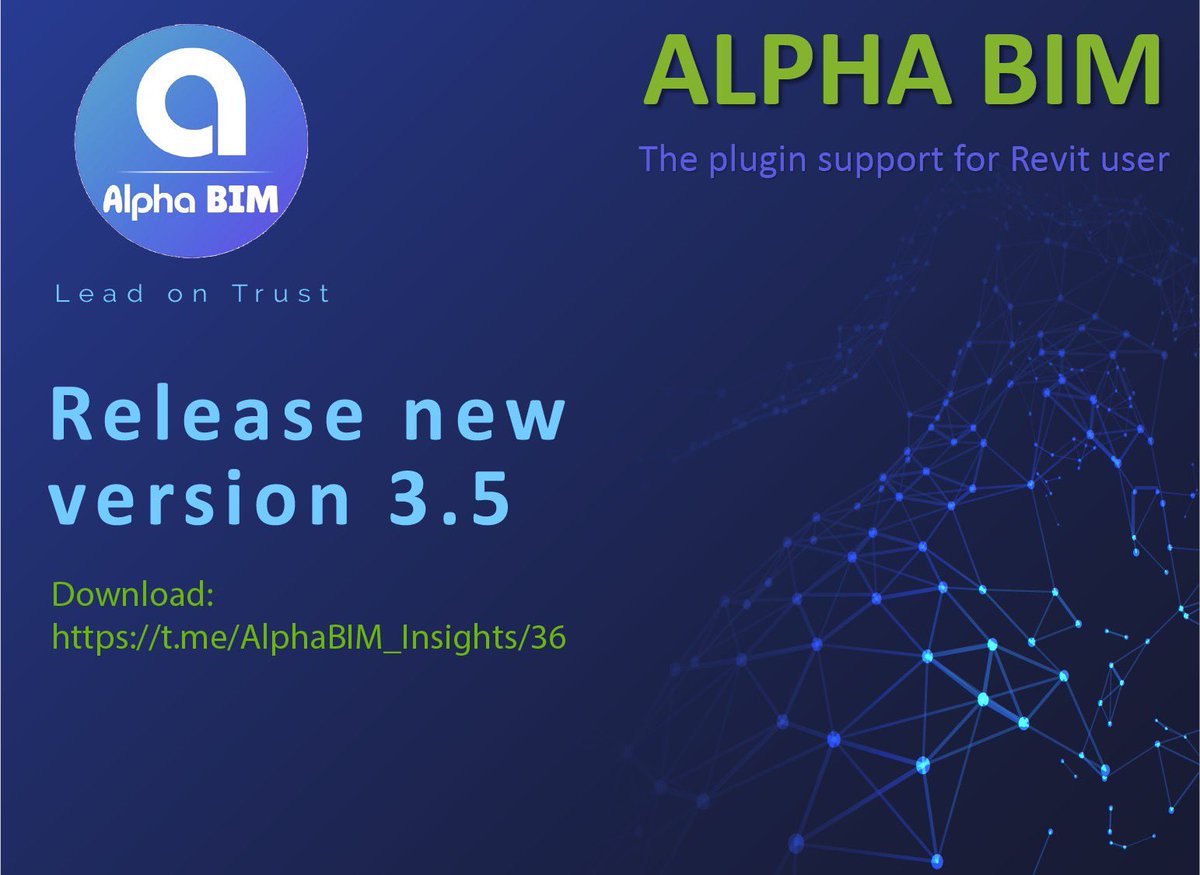 alphabimvn's tweet image. Alpha BIM release a new version - Alpha BIM 3.5 - on 28/03/2021 ♥️♥️

Alpha BIM - the Revit plugin - with many free useful plugin for Revit user.

Install Alpha BIM for a 30-day trial: t.me/AlphaBIM_Insig… ♥️♥️

#bimtools #revitplugin #alphabim