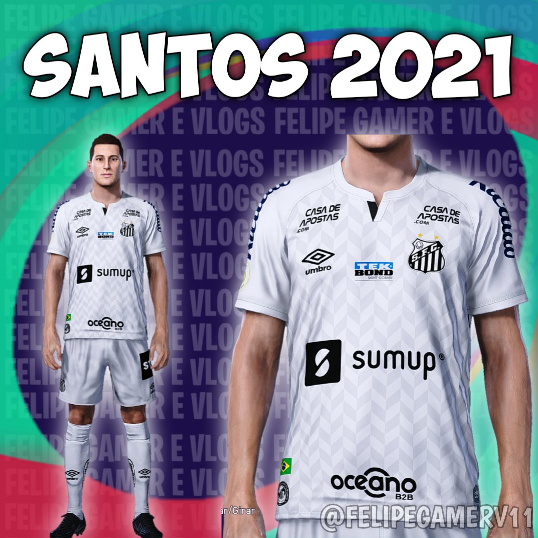 __FGV__'s tweet photo. Kit @SantosFC Atualizado com o novo patrocinador máster.
Link: https://t.co/1ReLwMfoB0
#PES2021 #PES2020 #PES2021LITE #PES2020LITE https://t.co/TIQF8L2DmY