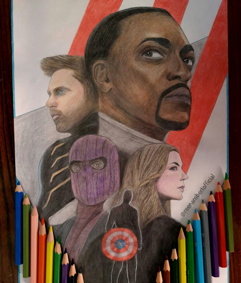 reenarobertoff's tweet photo. Never Stop Fighting 💥👊🏻
Marvel Studios' The Falcon And The Winter Soldier ⭐🇺🇸🛡🤜🏿🤛🏻
.
#thefalconandthewintersoldier #samwilson #buckybarnes #sharoncarter #baronzemo #usagent #DisneyPlus
#marvel #marvelstudios #marvelcomics #marveldrawing #avengers #thefalcon #wintersoldier https://t.co/3K9nPfHnWD