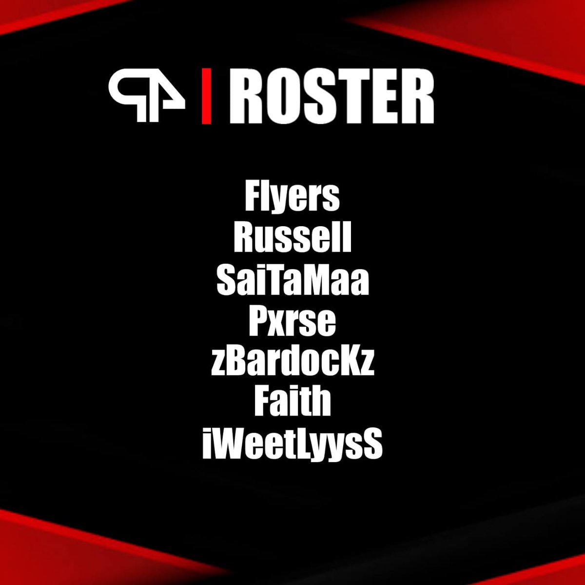 Presentamos a nuestro Roster Oficial para enfrentar este 2021 en cold war.  ❤️🤍🖤
#GoPoint4 #PointFour