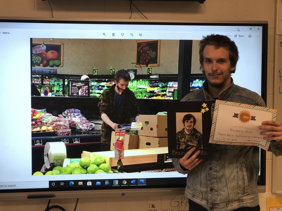 Teachoptimistic's tweet photo. So incredibly proud of Brandon @GBpA_TSW! He has accomplished so much since Christmas break! Congratulations Brandon! 

#outstandingemployee https://t.co/cQRxU6C4nk